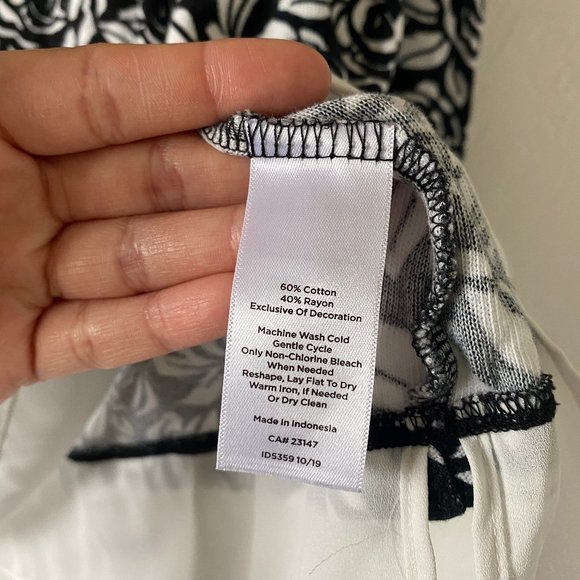 Talbots Womens Blouse Floral Rose Size L Boatneck 3/4 Sleeve Casual Summer Top - Picture 10 of 10